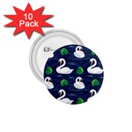 Swan-pattern-elegant-design 1.75  Buttons (10 pack)