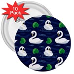 Swan-pattern-elegant-design 3  Buttons (10 pack) 