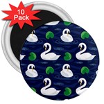 Swan-pattern-elegant-design 3  Magnets (10 pack) 