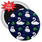 Swan-pattern-elegant-design 3  Magnets (100 pack)