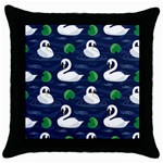 Swan-pattern-elegant-design Throw Pillow Case (Black)