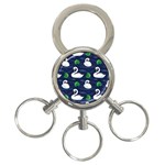 Swan-pattern-elegant-design 3-Ring Key Chain