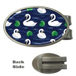 Swan-pattern-elegant-design Money Clips (Oval) 