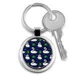 Swan-pattern-elegant-design Key Chain (Round)