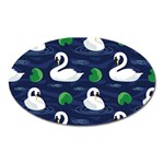 Swan-pattern-elegant-design Oval Magnet