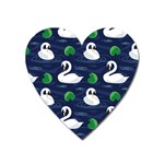 Swan-pattern-elegant-design Heart Magnet