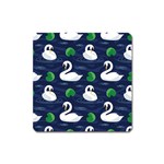 Swan-pattern-elegant-design Square Magnet