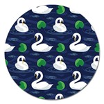 Swan-pattern-elegant-design Magnet 5  (Round)