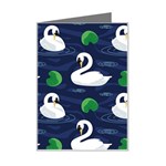 Swan-pattern-elegant-design Mini Greeting Card