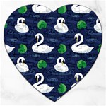 Swan-pattern-elegant-design Jigsaw Puzzle (Heart)