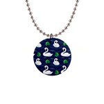 Swan-pattern-elegant-design 1  Button Necklace