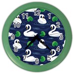 Swan-pattern-elegant-design Color Wall Clock