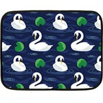 Swan-pattern-elegant-design Two Sides Fleece Blanket (Mini)