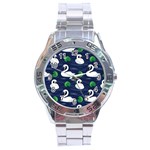 Swan-pattern-elegant-design Stainless Steel Analogue Watch