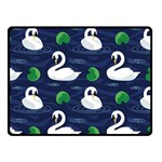 Swan-pattern-elegant-design Two Sides Fleece Blanket (Small)