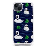 Swan-pattern-elegant-design iPhone 14 Plus TPU UV Print Case