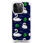 Swan-pattern-elegant-design iPhone 14 Pro TPU UV Print Case