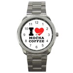 I love mocha coffee Sport Metal Watch