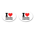 I love mocha coffee Cufflinks (Oval)