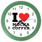 I love mocha coffee Color Wall Clock