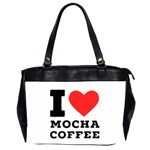 I love mocha coffee Oversize Office Handbag (2 Sides)