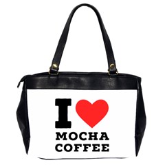 I love mocha coffee Oversize Office Handbag (2 Sides) from ArtsNow.com Back