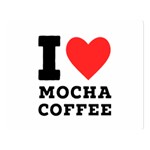 I love mocha coffee Premium Plush Fleece Blanket (Large)