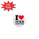 I love iced coffee 1  Mini Magnets (100 pack) 