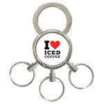I love iced coffee 3-Ring Key Chain