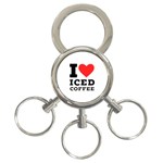 I love iced coffee 3-Ring Key Chain