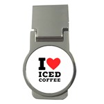 I love iced coffee Money Clips (Round) 