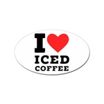 I love iced coffee Sticker Oval (10 pack)