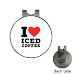 I love iced coffee Hat Clips with Golf Markers