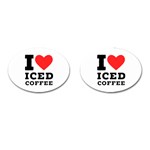 I love iced coffee Cufflinks (Oval)