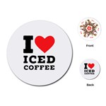 I love iced coffee Playing Cards Single Design (Round)