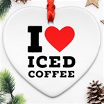 I love iced coffee Heart Ornament (Two Sides)