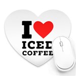 I love iced coffee Heart Mousepad