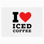 I love iced coffee Large Glasses Cloth (2 Sides)