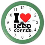 I love iced coffee Color Wall Clock