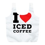 I love iced coffee Full Print Recycle Bag (L)