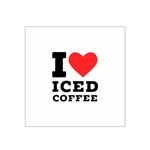 I love iced coffee Satin Bandana Scarf 22  x 22 