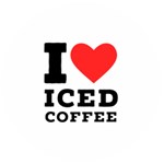 I love iced coffee Wooden Bottle Opener (Round)