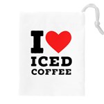 I love iced coffee Drawstring Pouch (5XL)