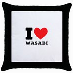 I love wasabi Throw Pillow Case (Black)