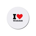 I love wasabi Rubber Round Coaster (4 pack)