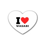 I love wasabi Rubber Coaster (Heart)