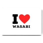 I love wasabi Large Doormat