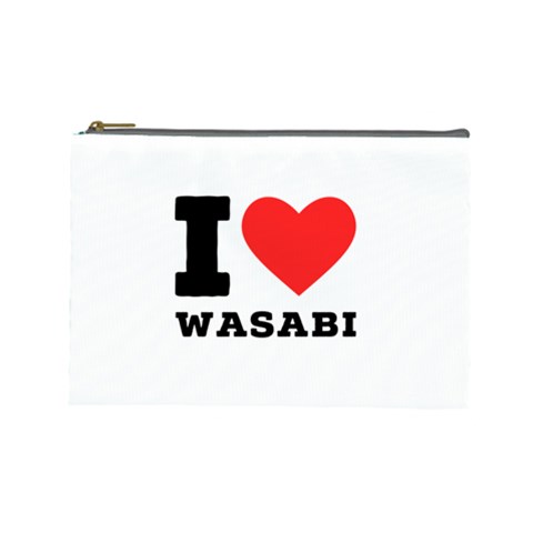I love wasabi Cosmetic Bag (Large) from ArtsNow.com Front