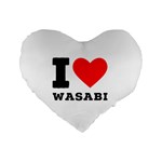 I love wasabi Standard 16  Premium Heart Shape Cushions