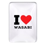 I love wasabi Rectangular Glass Fridge Magnet (4 pack)